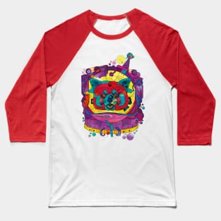 Firefox searching (Little Red Panda & Cosmos) Baseball T-Shirt